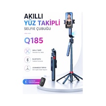 Q185 Akıllı Yüz Takip Özellikli Kameralı Kumandalı Canlı Yayın Selfi Çubuğu Gimbal Tripod 1.8m Otomatik Dönme Tripod Aı İzleme Çekim