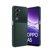 Oppo A5 4g Uyumlu Auto Focus Karbon Kapak - Koyu Yeşil