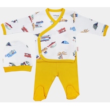 Tiffany Baby & Kids Tiffany Baby Caravan Theme 3'lü Bebek Zıbın Seti 12078 Ekru