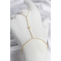 Gold Renk Pirinç Zirkon Taşlı Yıldız Model Şahmeran Çok Renkli 09691132