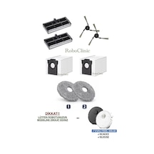 Dreame X40 Ultra L40 Ultra Robot Süpürge Uyumlu Toz Torbası, Yan Fırça, Hepa Filtre, Mop Seti. 8 Parça