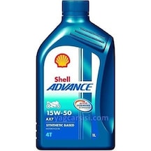 Shell Advance 15W-50 Ax7 Motor Yağı 1 L