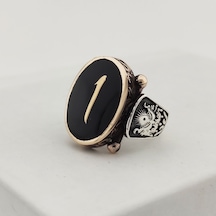 Fkgümüş 925 Ayar Gümüş Osmanlı Devlet Armalı Elif Erkek Yüzük