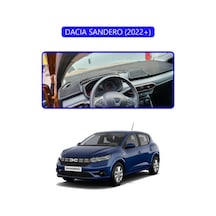 Dacıa Sandero 2022+ Torpido Koruma Halısı Mavi Kenar