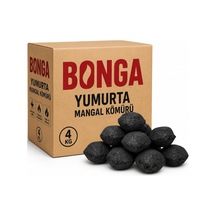Briket Yumurta Kömür - 4 Kg Sıkıştırılmış%100 Doğal Uzun Süre Yanan En İyi Barbekü Mangal Kömürü