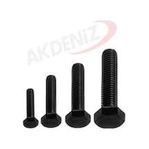 Akdeniz Dın933 M6 60 Mm Siyah Cıvata 20 Adet