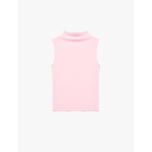 Koton Pamuklu Dik Yaka Slim Fit Kolsuz Body Pembe 7wak10056ek Gül