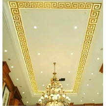 Labirent Bordür 60 Adet 7x7 Plexi Dekoratif Ayna Gümüş Antre Bord Gümüş
