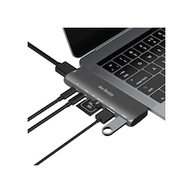 Macbook Usb-c Hub Ve Çoklayıcı 7-in-1 4k Hdmı, Usb 3.0, Sd/microsd M1 Ve M2 Uyumlu Gri