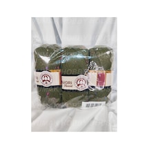 Favori Tweed Haki El Örgü İpi 3 Adet - Renk: 077a
