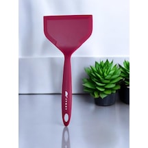 Isıya Dayanıklı Geniş Ağız Spatula 26 Cm, Fuşya Diğer