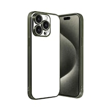 Apple Uyumlu iPhone 15 Pro Max Razer Lensli Silikon - Yeşil Yesil