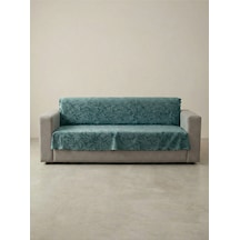 Sofline Kaymaz Tabanlı Tay Tüyü Çekyat, Koltuk, Kanepe Örtüsü 175x210cm Mavi