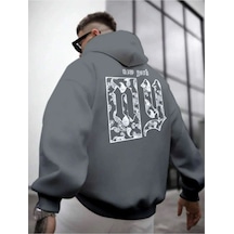 Altamira Erkek Sırt Ny Baskılı Kapüşonlu Sweatshirt 001