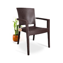 Zeugma Rattan Kollu Sandalye Koltuk Kahve Kahverengi