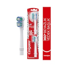Colgate 360 Pilli Optik Beyaz Platinum Beyazlatıcı Yumuşak Diş Fırçası Yedek Başlık 1+1