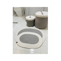 Jüt,hasır,4 Lü,banyo Paspas Sepet Takımı,bohem Tarzı Banyo Takımı,iskandinav Paspas/sepet Krem Gri Krem Gri
