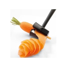 Taşınabilir Sebze Spiralizer Dilimleme El Soyucu Paslanmaz Çelik Spiral Dilimleme Patates Mutfak Kesici Aletler Siyah