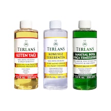 Terlans Yağlı Boya Seti Yardımcı Malzemeler 3 X 250 Ml