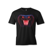 Yılan Baskılı Siyah Erkek Tshirt 001