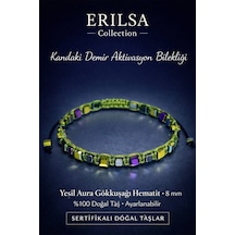 Sertifikalı Kandaki Demir Eksikliği Aktivasyon Bilekliği Yeşil Çok Renkli