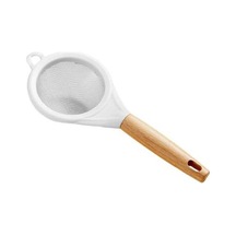 Ulzyvf Ve Un Süzgeçi Paslanmaz Çelik Saplı Fırın Eleği - Ahşap Tutacaklı 25x10cm Mutfak Elek Süzgeç - Qs Ahşap