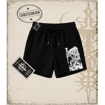 Tarzsokak Gotik & Grunge Streetwear Vintage Anime Misa Amane Saint Gotik Y2k Unisex Şort Siyah