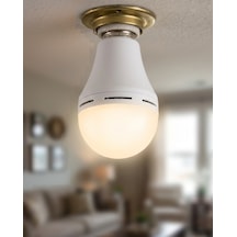 Şarjlı Led Ampul E27 6500k Soğuk Beyaz
