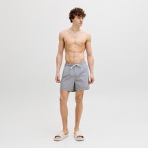 Jack & Jones Jack Jones Şort Mayo Maui Ocean Seersucker Lacivert