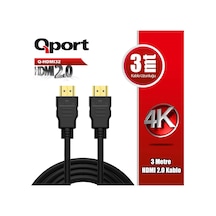 Qport Q-hdmı32 Hdmı 2.0 V Altın Uçlu Kablo 3 Mt 01096637
