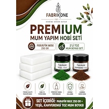 Premium Mum Yapım Hobi Seti - Parafin Wax 250 Gr - 2'li Toz Mum Boyası Seti - Yeşil, Kahverengi Bkfabpw2502ykh Karışık