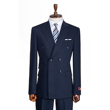 İlayda Emir Luxury, İtalyan Kesim,slim Fit, Kruvaze, Erkek Takım Elbise Lacivert