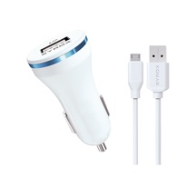 Syrox C44 Araç Şarj Aleti Micro Usb Kablo Set 2.0A Beyaz