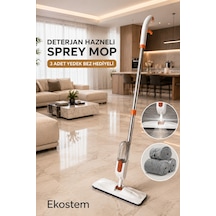 Yüksek Kaliteli Deterjan Hazneli Sprey Mop 3+1 Mikrofiber Yedeği