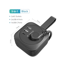 Orıco Seyahat Güç Şeridi Abd Adaptörü Akıllı Fiş Çoklu Uzatma Soket 2 Usb 2ac Usb Type C Bize Fiş