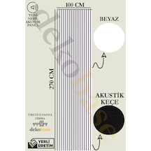Beyaz 100x270 Cm Yeni Nesil Akustik Ahşap Duvar Paneli