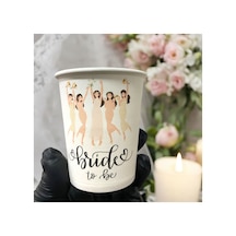 Bekarlığa Veda-bride To Be Temalı Tek Kullanımlık 7 Oz 50 Adet Karton Bardak 1