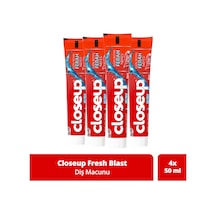 Close Up Diş Macunu Fresh Blast Ağız Bakım Suyu Etkili 4 x 50 ML