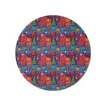 Noel Desenli 47 İnç Yuvarlak Flanel Battaniye, Yetişkin Ve Çocuk İçin, Yumuşak, Rahat Ve Hafif Noel Hediye Ağacı