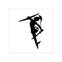 Savaşçı Kadın Folyo Sticker 90 Cm Uzunluk Karışık Renkli