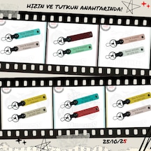 Motorsiklet Tutkunlarına Hediye, İsim Plaka Yazılı X2'li Deri Anahtarlık Seti, Turkuaz-f Yeşil-laci Çok Renkli