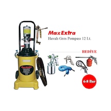 Max-Extra Havalı Gres Pompası 12 Litre 8 Bar + Havalı Alet Seti