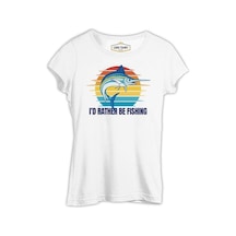 A Swordfish With A I'd Rather Quote Beyaz Kadın Tshirt 001
