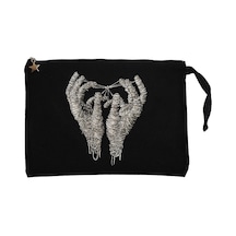 Mummy Hands Siyah Clutch Astarlı Cüzdan / El Çantası Siyah
