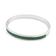 Baget Taşlı Bilezik - Yeşil Çok Renkli