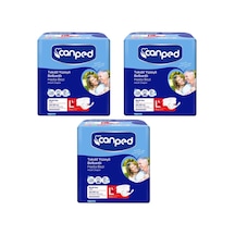 Canped Tekstil Yüzeyli Belbantlı Yetişkin Hasta Bezi Gece Büyük Boy L 14'Lü x 3 42 Adet