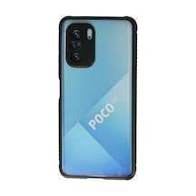 Xiaomi Poco F3 Kılıf Miami Şeffaf Silikon - Siyah -