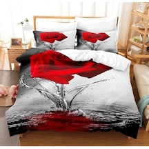 Rose Çift Kişilik 4 Parça Organik Pamuk Saten Nevresim Takımı