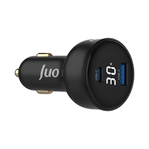 30w Led Ekranlı Type-c + Usb-a Araç Şarj Aleti İphone & Android & Tablet Araç İçi Şarj Cihazı