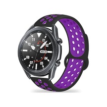 Galaxy Watch 46mm 22mm Krd-02 Uyumlu Nrtk Kordon-siyah-mor